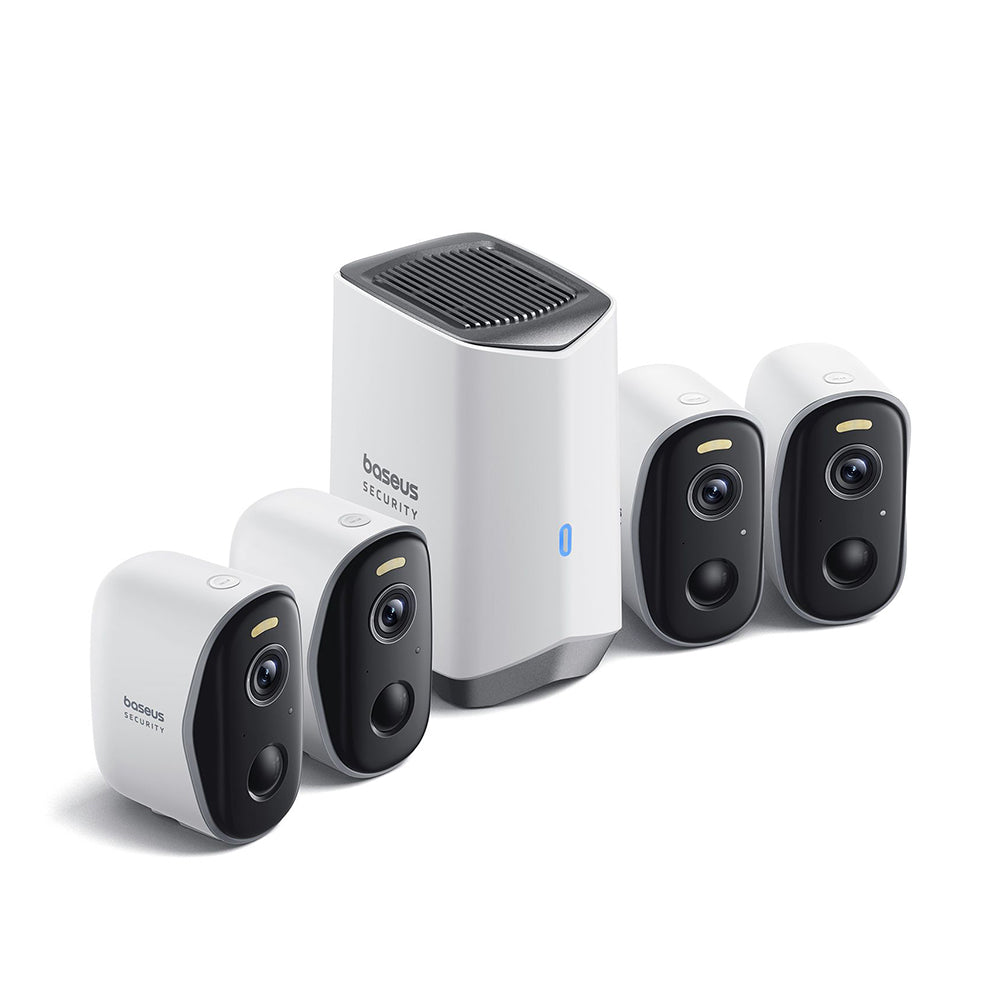 Baseus N1 Überwachungskamera, Wi-Fi, 2K, IP67, Außenbereich, Set 4 Stück ACSLH-01
