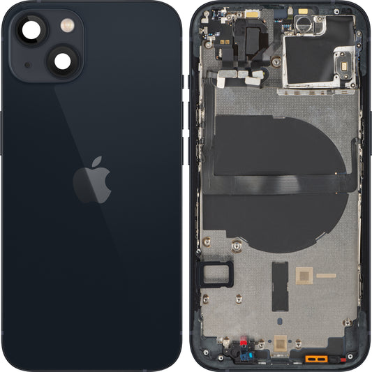 Apple iPhone 13 mini Batteriefachabdeckung, mit halbem Gehäuse, Schwarz (Midnight), Swap