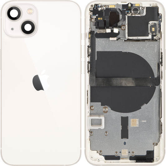 Apple iPhone 13 mini Batteriefachabdeckung, mit Halbschale, Weiß (Starlight), Swap