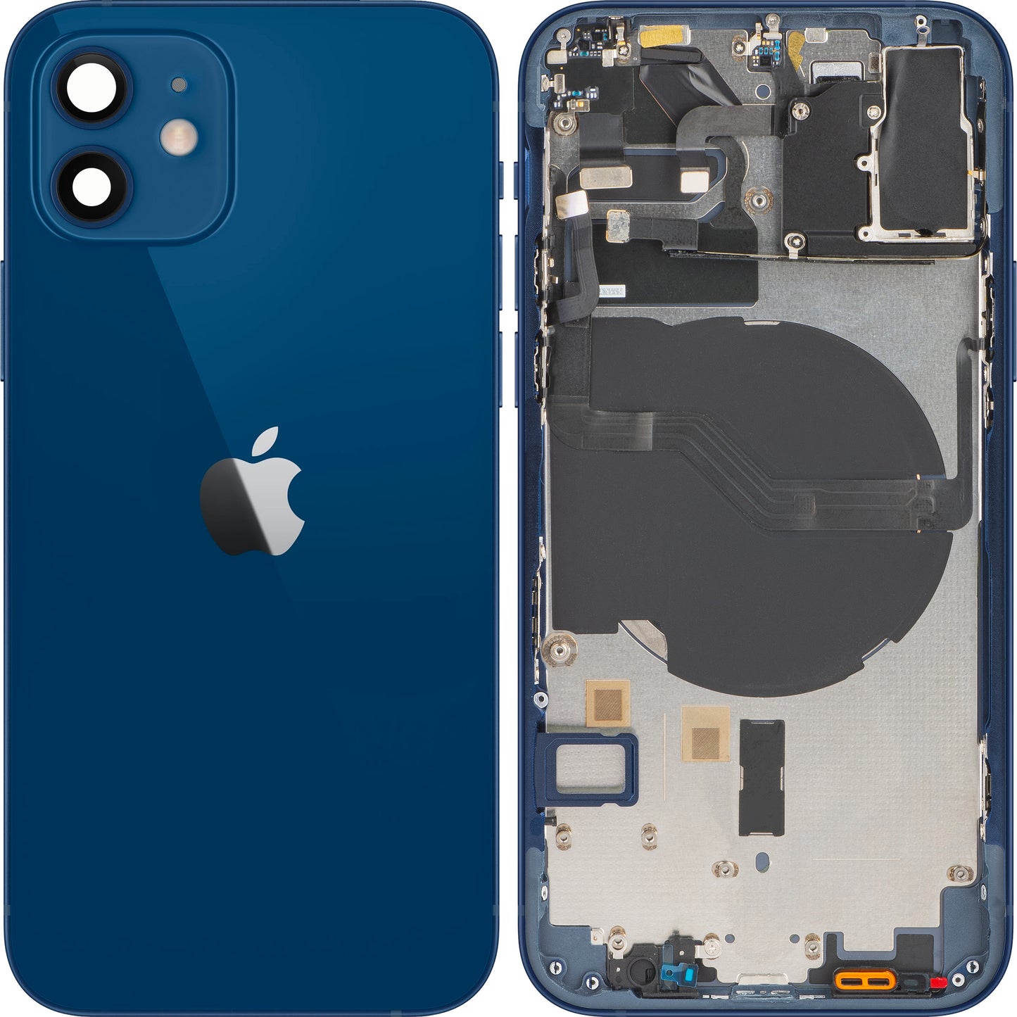 Apple iPhone 12 Batterieabdeckung, mit Mittelgehäuse, blau, Swap