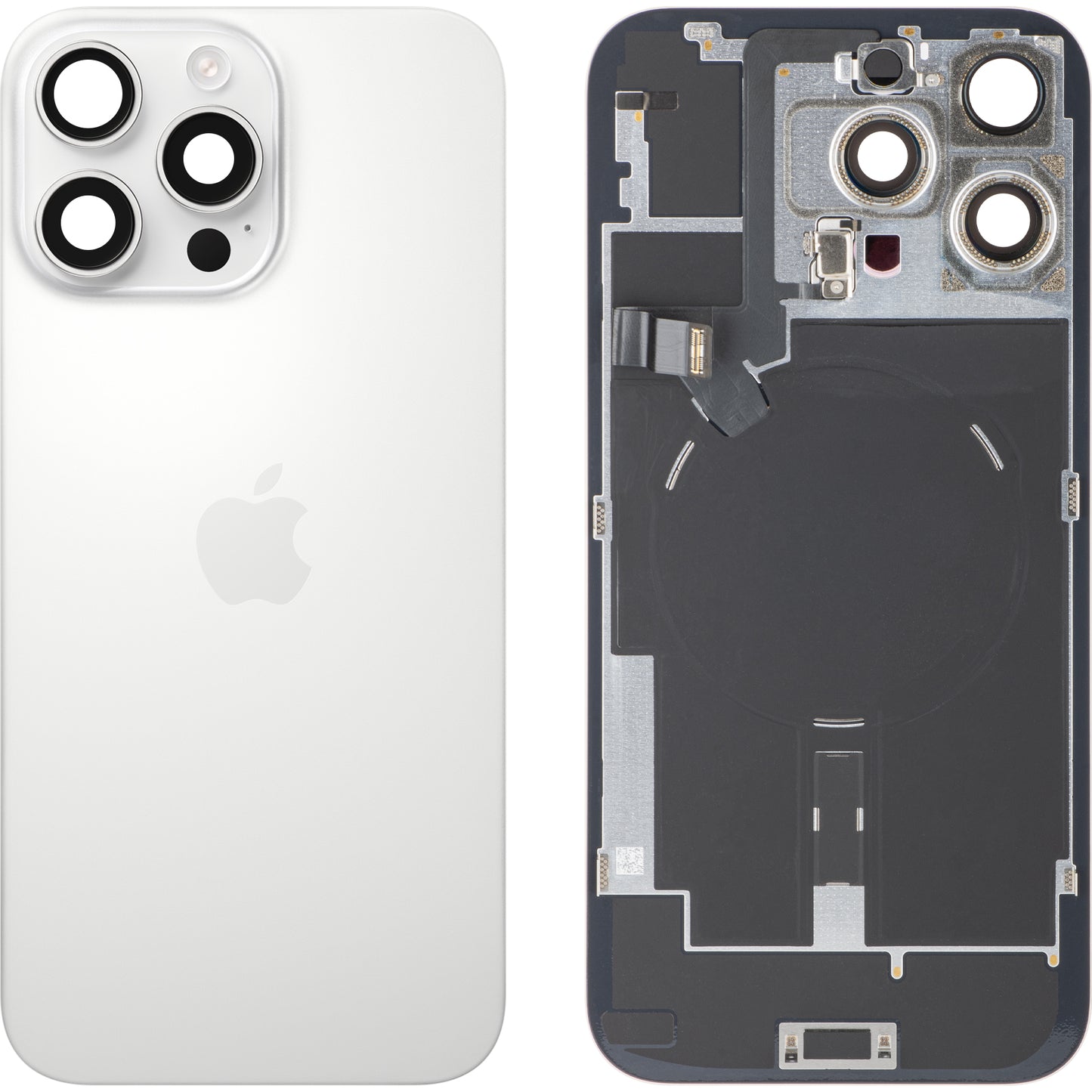 Batteriedeckel Apple iPhone 16 Pro Max, Weiß (White Titanium), Swap Premium