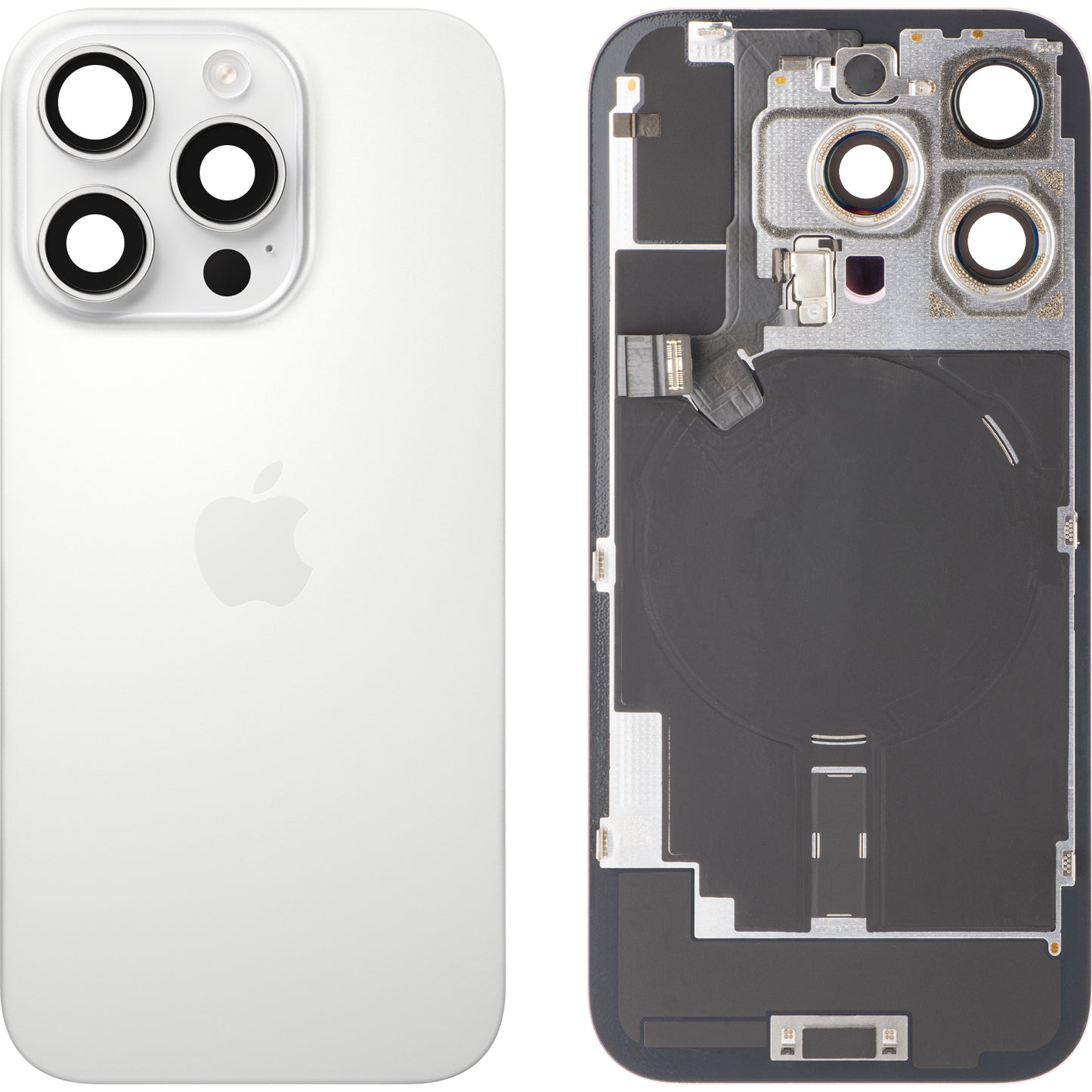 Akkuabdeckung Apple iPhone 16 Pro, Weiß (White Titanium), Swap Premium