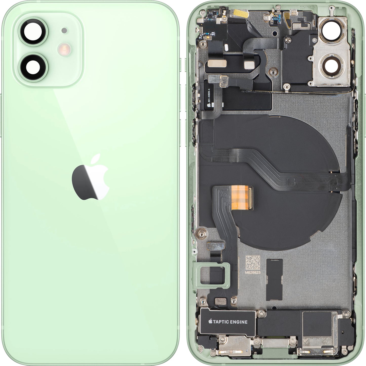 Batteriedeckel Apple iPhone 12, mit Mittelgehäuse, Vollständige Teile, Grün, Swap