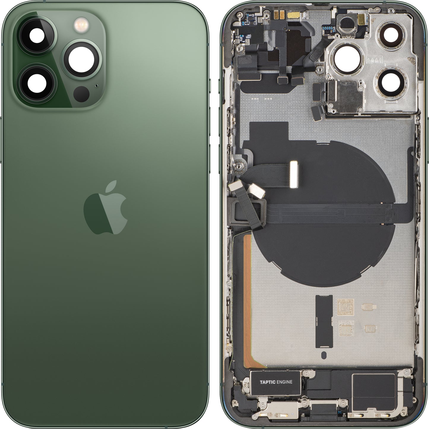 Akkuabdeckung Apple iPhone 13 Pro Max, mit Mittelgehäuse, vollständige Teile, Grün (Alpine Green), Swap