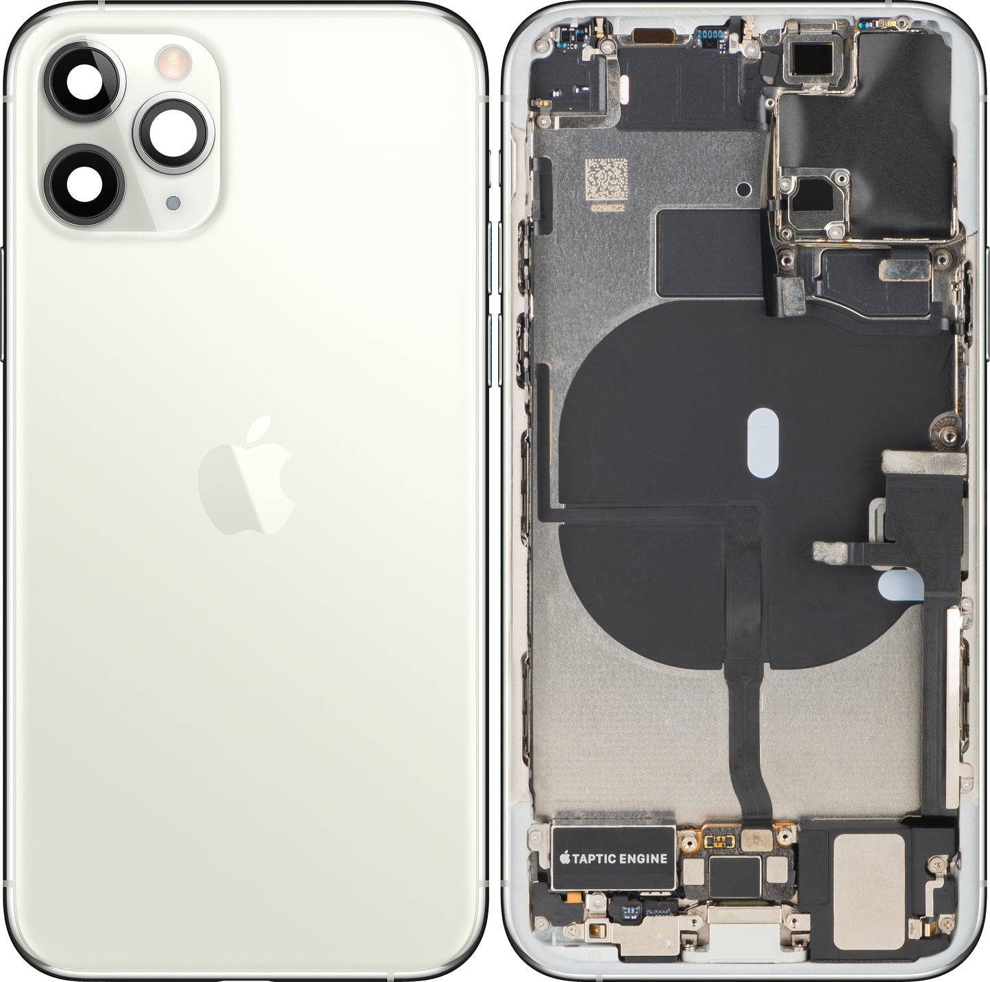 Batteriedeckel Apple iPhone 11 Pro, mit Mittelgehäuse, Komplettteile, Silber, Swap
