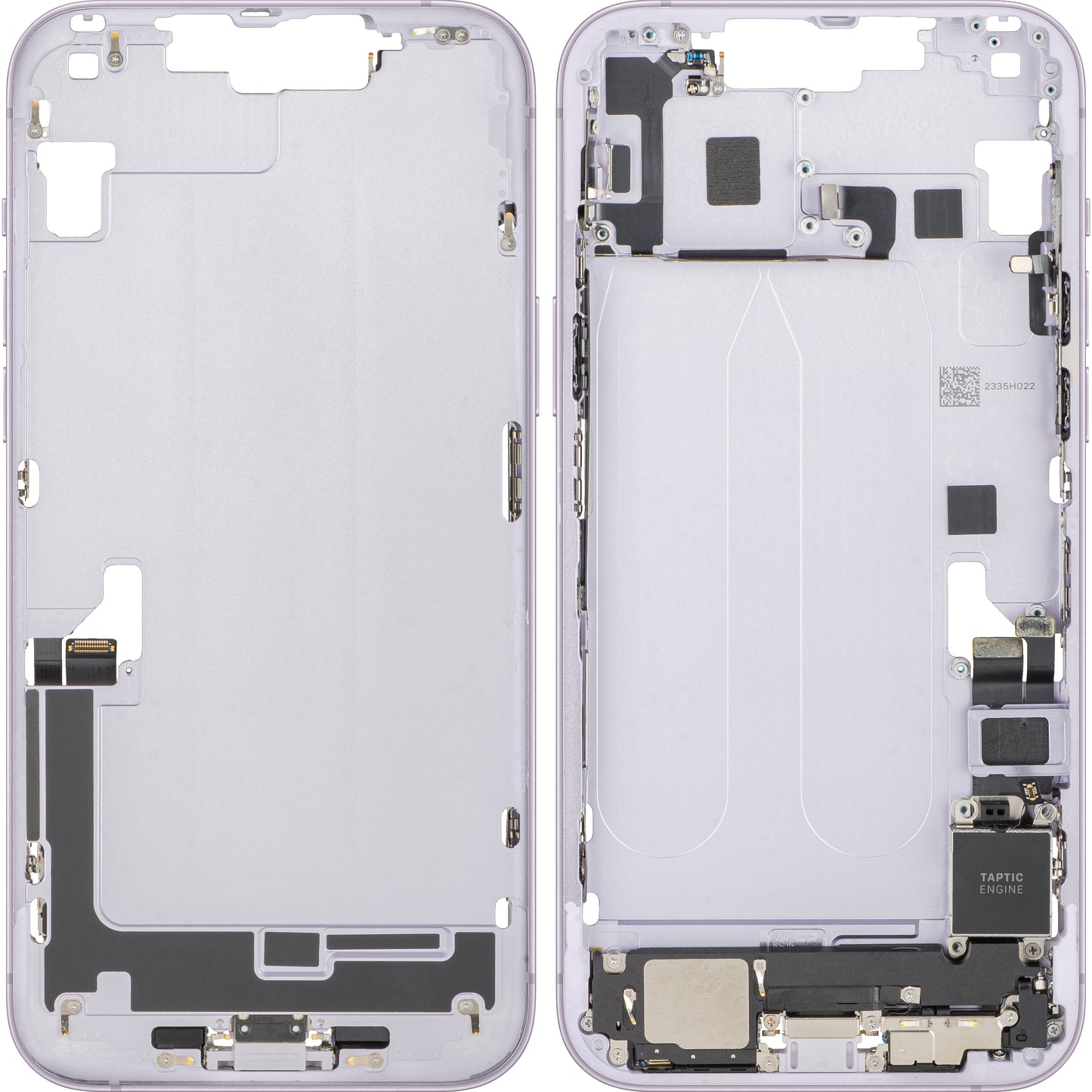 Apple iPhone 14 Plus Batteriedeckel, mit Mittelgehäuse, Vollständige Teile, Lila, Swap