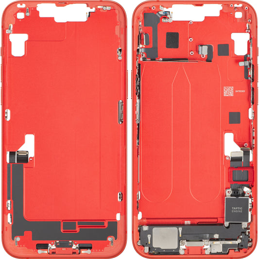 Apple iPhone 14 Plus Akkudeckel, mit Mittelgehäuse, Vollständige Teile, Rot, Swap