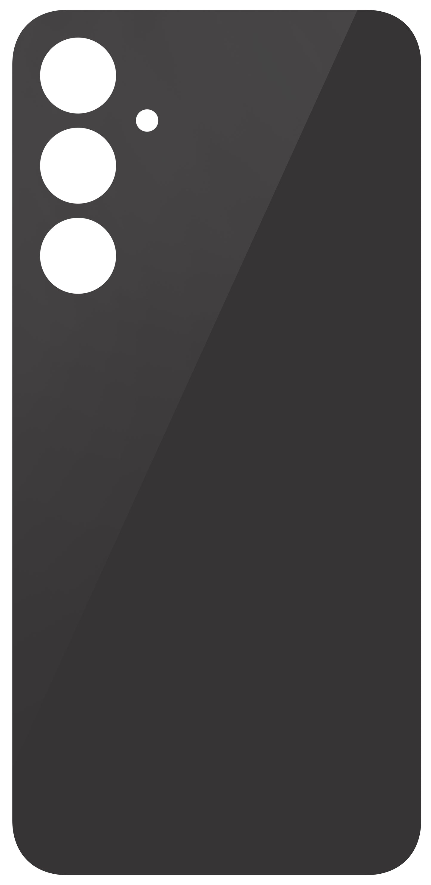 Akkudeckel kompatibel mit Samsung Galaxy S23 FE S711, Schwarz