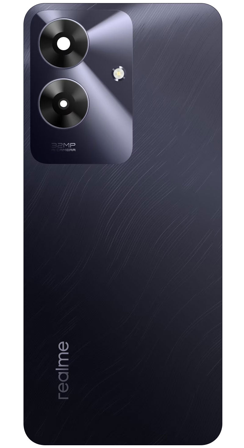 Batteriedeckel Realme Note 60, Schwarz (Marble Black), Service Pack 621033000293