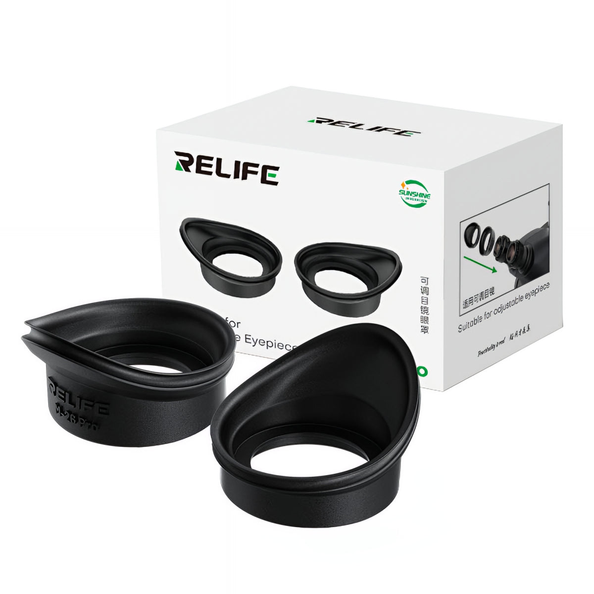 Relife M-26 Pro Max Schutzkappe für Mikroskopobjektiv, 2 Stück Set