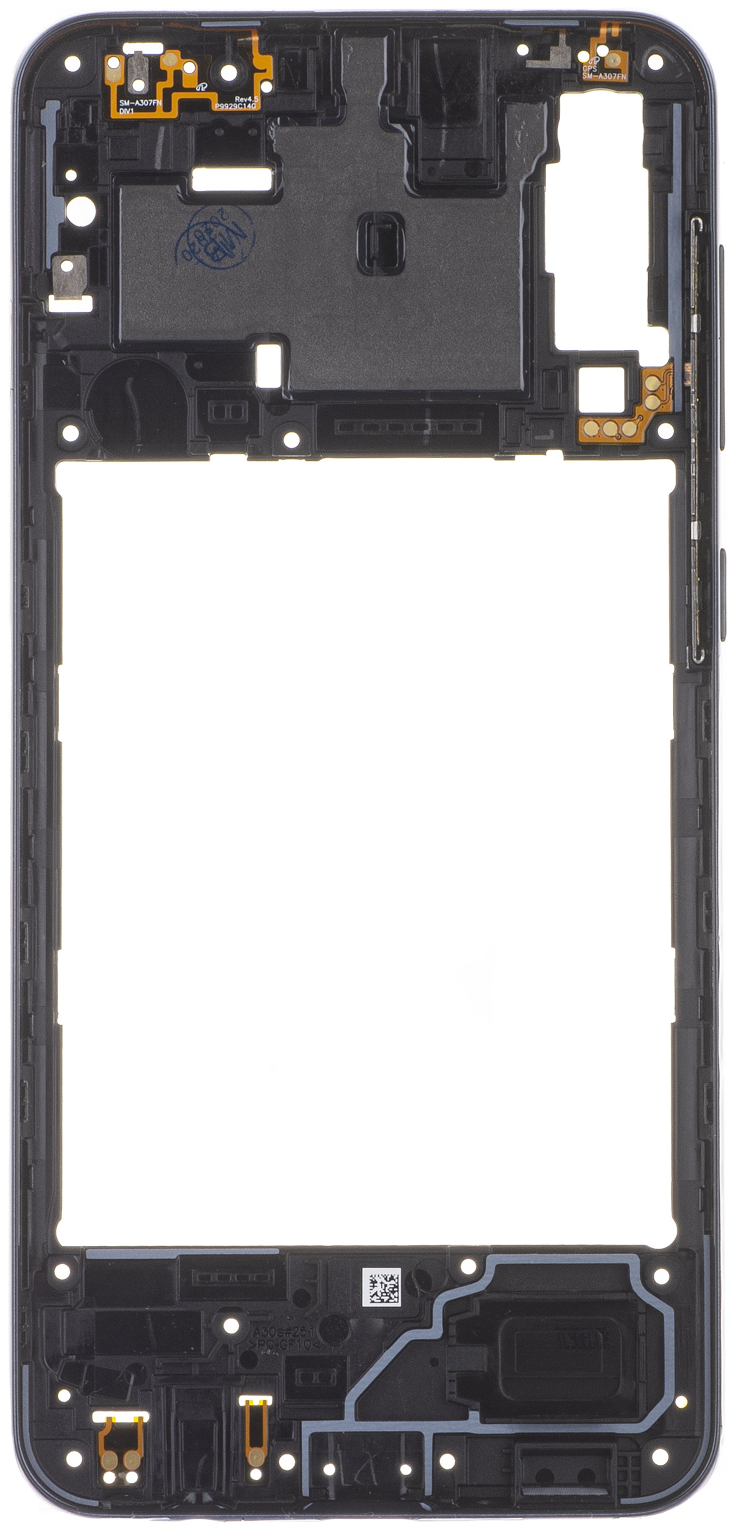 Mittelrahmen für Samsung Galaxy A30s A307 | Schwarz | Original Ersatzteil