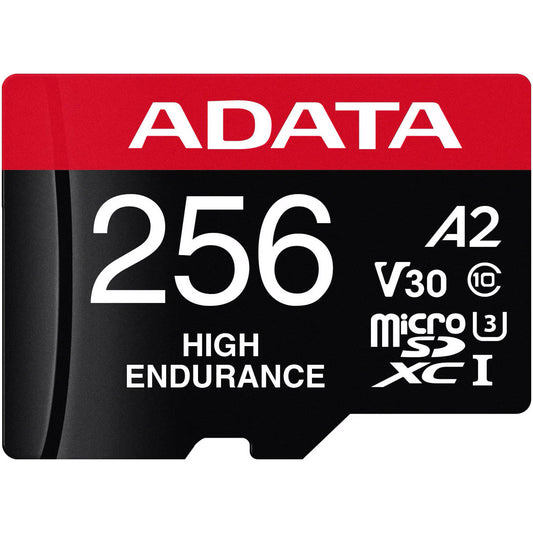 Speicherkarte microSDXC Adata High Endurance, 256Gb, Klasse 10 / UHS-1 U3, mit Adapter AUSDX256GUI3V30SHA2-RA1