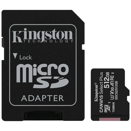 Kingston Canvas Select Plus microSDXC Speicherkarte Kingston Canvas Select Plus, 512Gb, Klasse 10 / UHS-1 U3, mit SDCS2/512GB Adapter