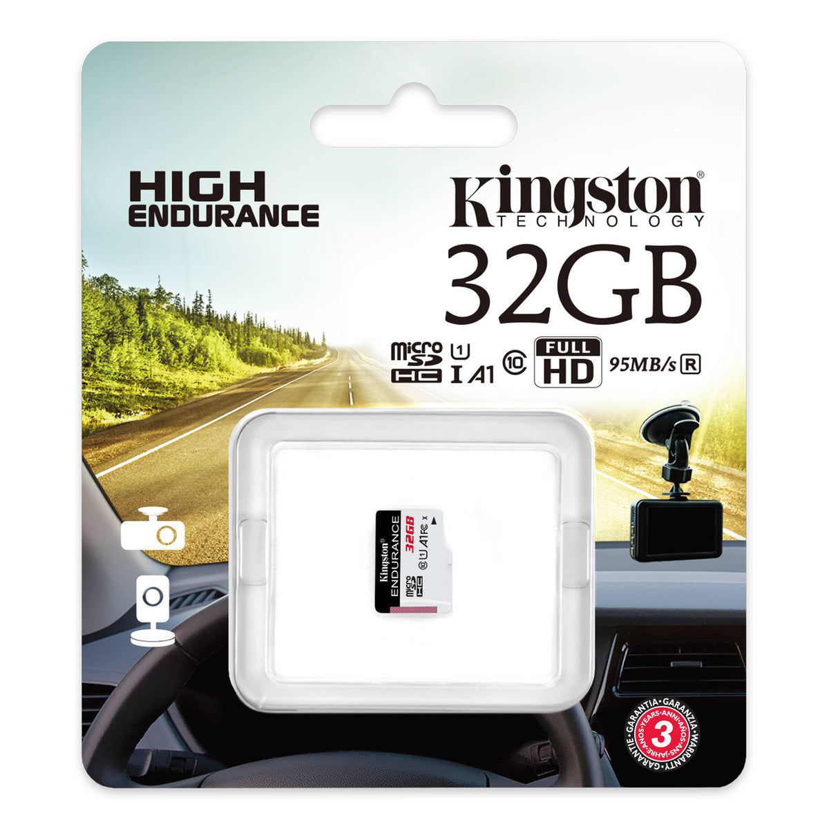 Kingston High Endurance microSDHC Speicherkarte, 32Gb, Klasse 10 / UHS-1 U1 SDCE/32GB