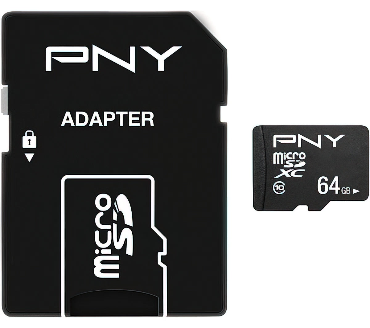 Speicherkarte microSDXC PNY Performance Plus, 64Gb, Klasse 10, mit Adapter P-SDU64G10PPL-GE