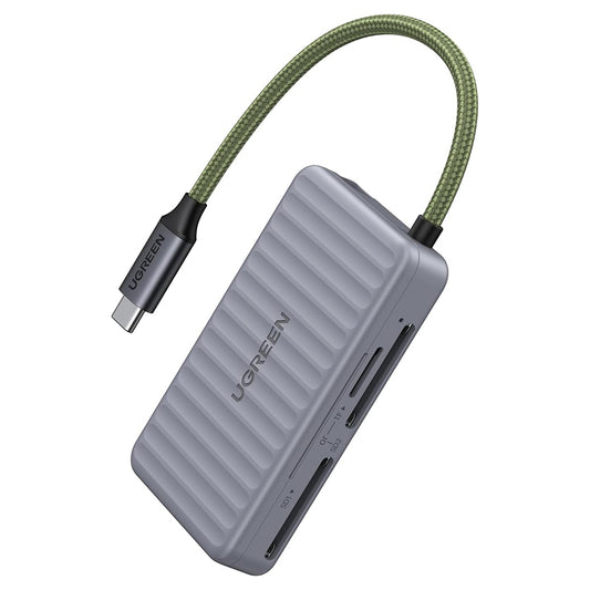 USB-C Kartenleser mit Organizer UGREEN 55886, 2 x SD - microSD, Grau