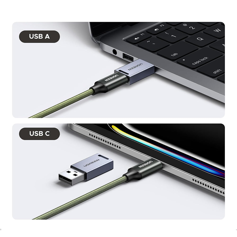 USB / USB-C Kartenleser mit UGREEN CM856 (55899) Organizer, 2 x SD - microSD, Grau