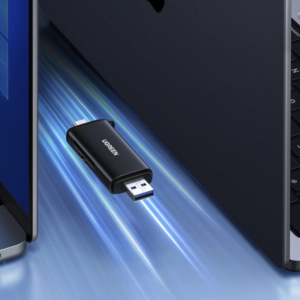 USB / USB-C Kartenleser UGREEN CM803 (65024), SD - microSD, Schwarz