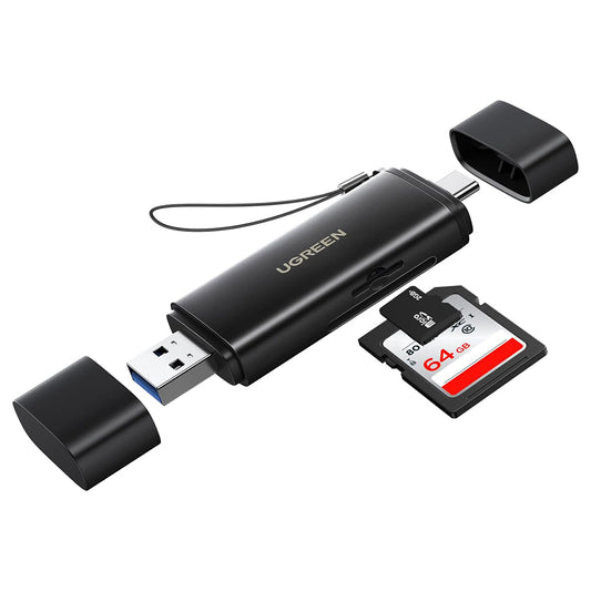 USB / USB-C Kartenleser UGREEN CM803 (65024), SD - microSD, Schwarz