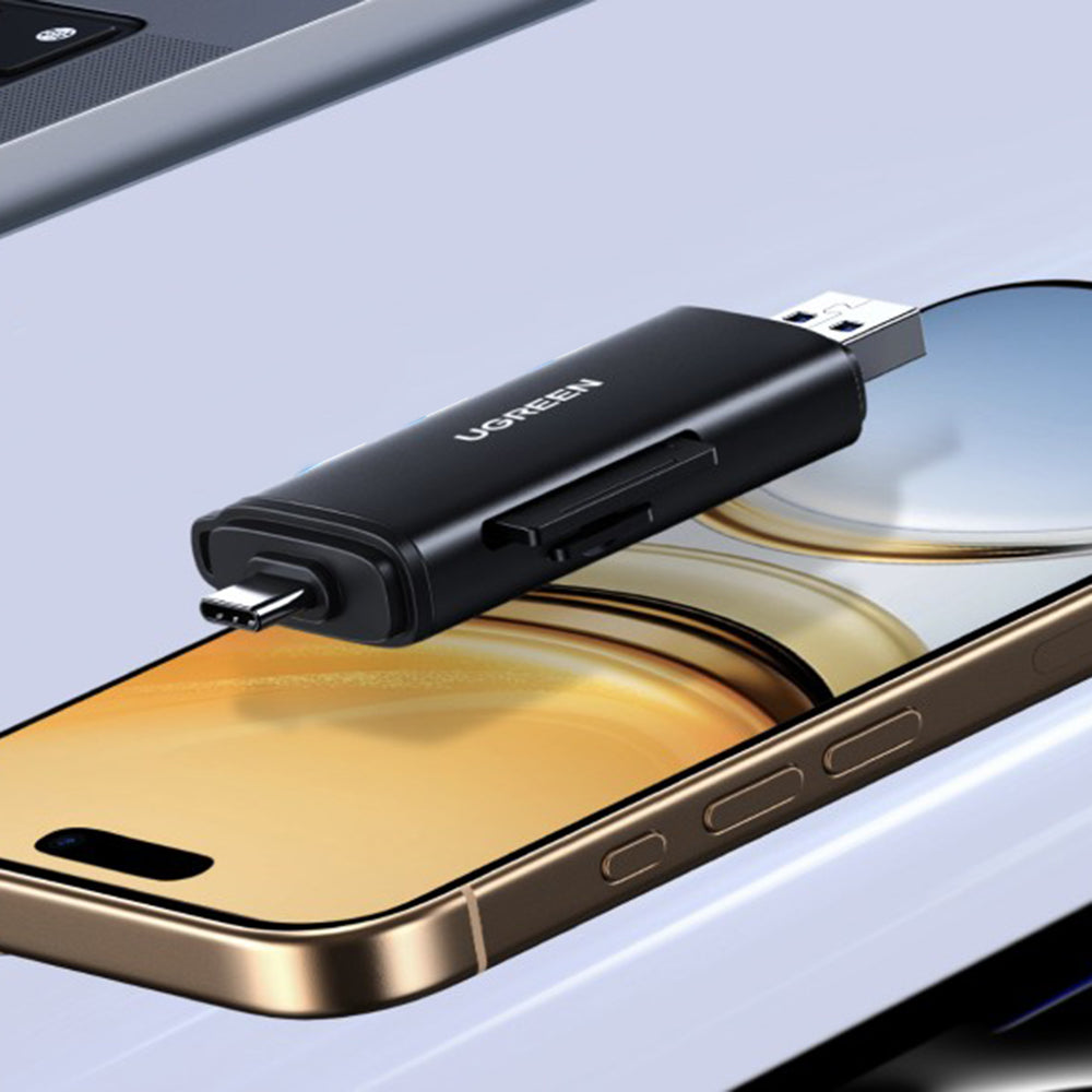 USB / USB-C Kartenleser UGREEN CM803 (65024), SD - microSD, Schwarz