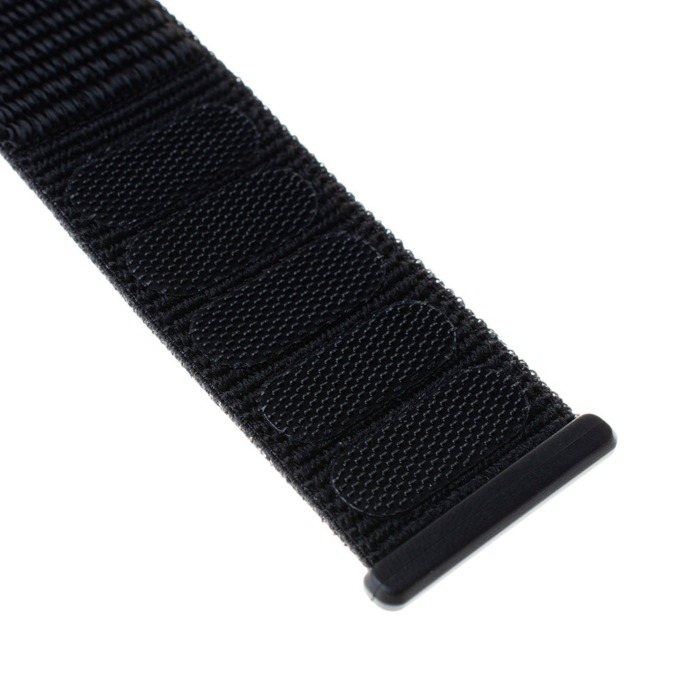 Fixed Nylon Armband für Apple Watch 49mm / 46mm / 45mm / 44mm / 42mm Serie, Schwarz