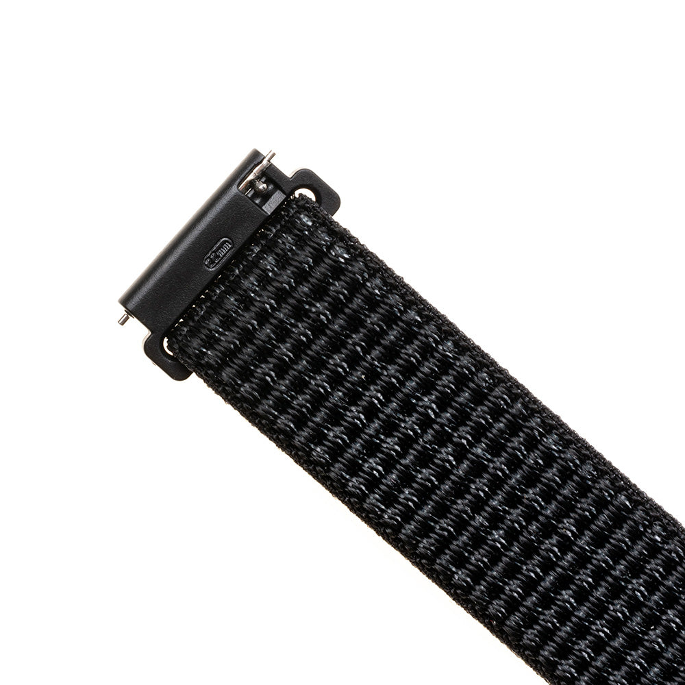 Fixed Nylon Armband für Huawei Watch / Xiaomi Watch Series, 22mm, Mattschwarz