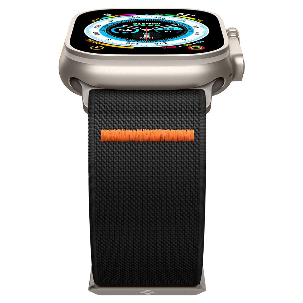 Spigen Fit Lite Ultra Armband für Apple Watch 49mm / 46mm / 45mm / 44mm / 42mm Serie, Schwarz AMP05983
