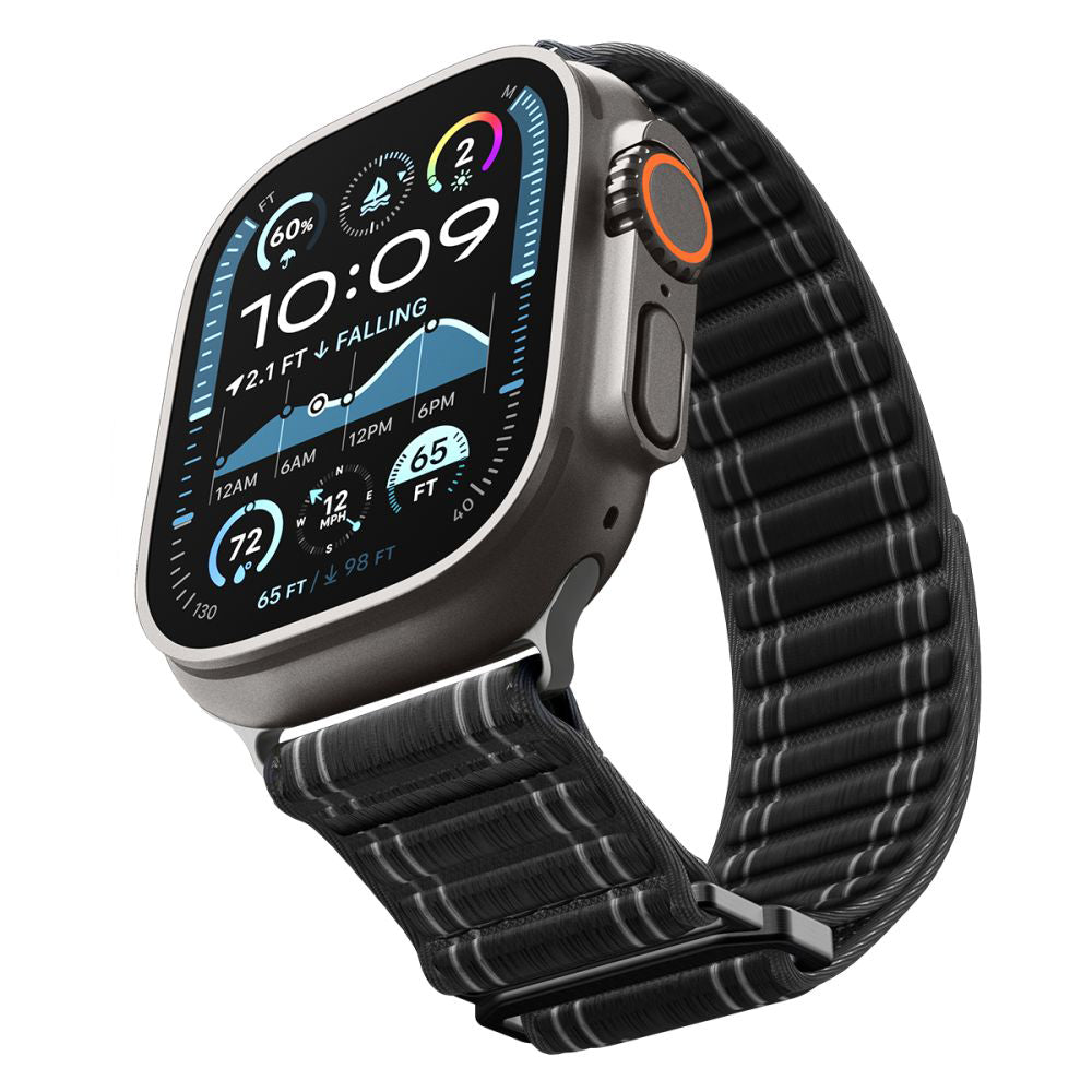 Spigen WBF0 Armband für Apple Watch 49mm / 46mm / 45mm / 44mm Serie, Schwarz AMP10141