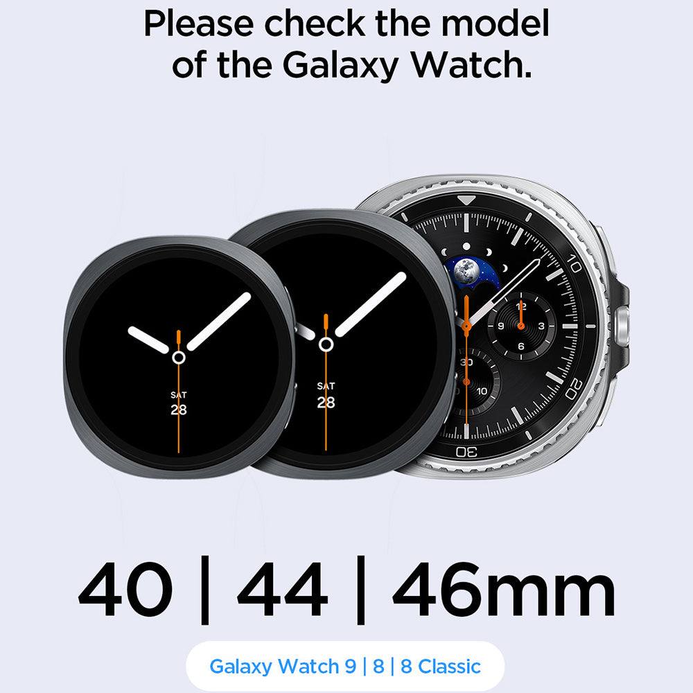 Spigen WBF1 Armband für Samsung Galaxy Watch9 / Watch8 / Watch8 Classic Series, Schwarz AMP11607