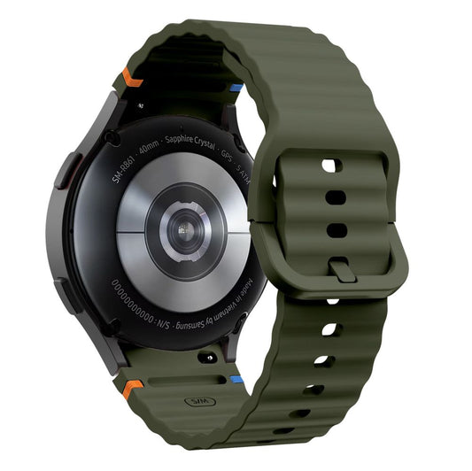 Tech-Protect Silikon-Sportarmband für Samsung Galaxy Watch7 / Watch FE / Watch6 / Watch5 / Watch4 Serie, Khaki