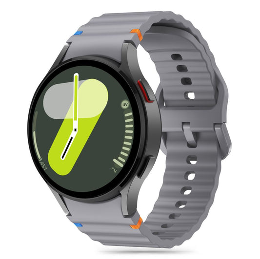Tech-Protect Silikon-Sportarmband für Samsung Galaxy Watch7 / Watch FE / Watch6 / Watch5 / Watch4 Serie, grau