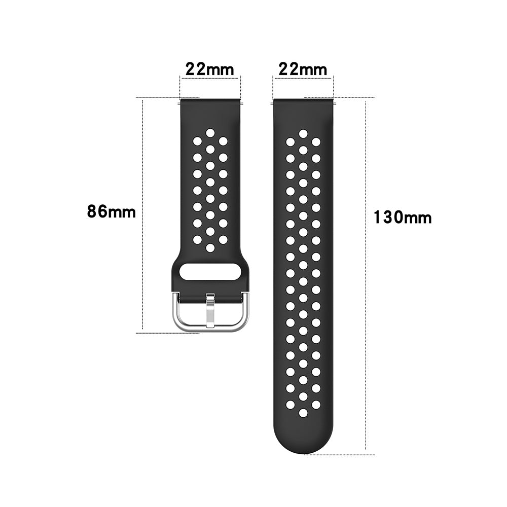 Techsuit W004 Armband für Samsung Galaxy Watch / Huawei Watch Series, 22mm, Rot.