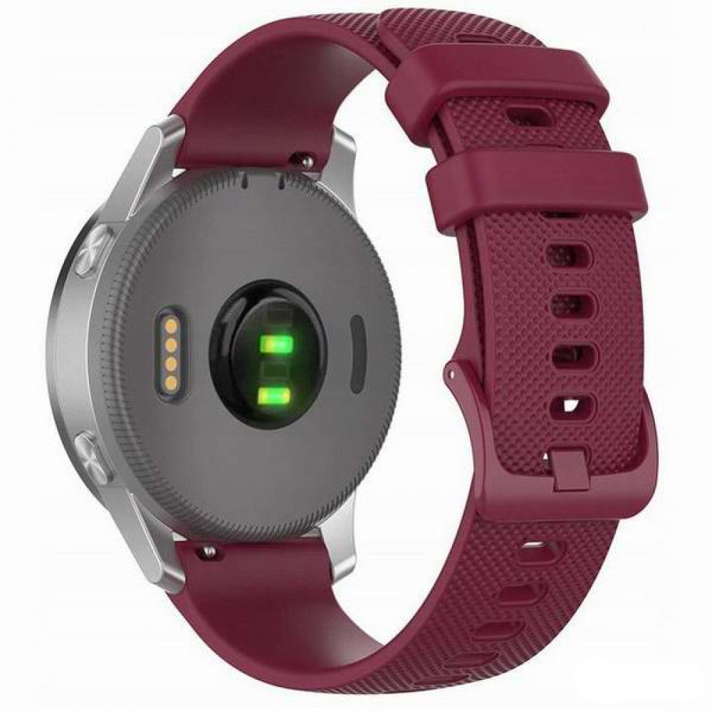 Techsuit W006 Armband für Samsung Galaxy Watch / Huawei Watch Series, 20mm, Kirschrot