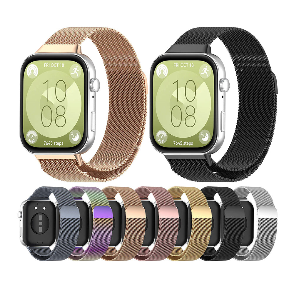 Techsuit W009 Armband für Huawei Watch Fit 4 Pro / Fit 4 / Fit 3, Schwarz