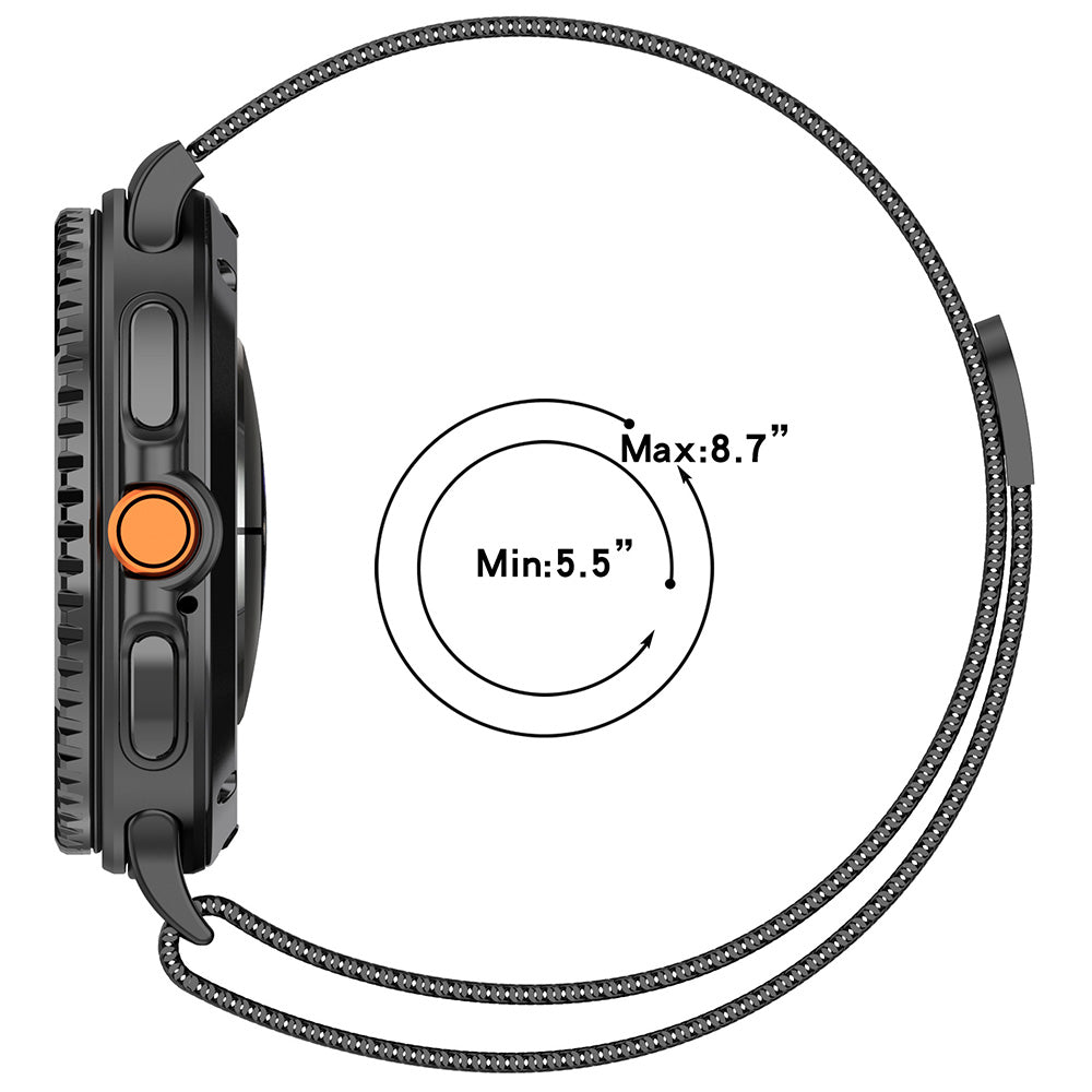 Techsuit W009 Armband für Samsung Galaxy Watch8 / Watch8 Classic Series, Silber