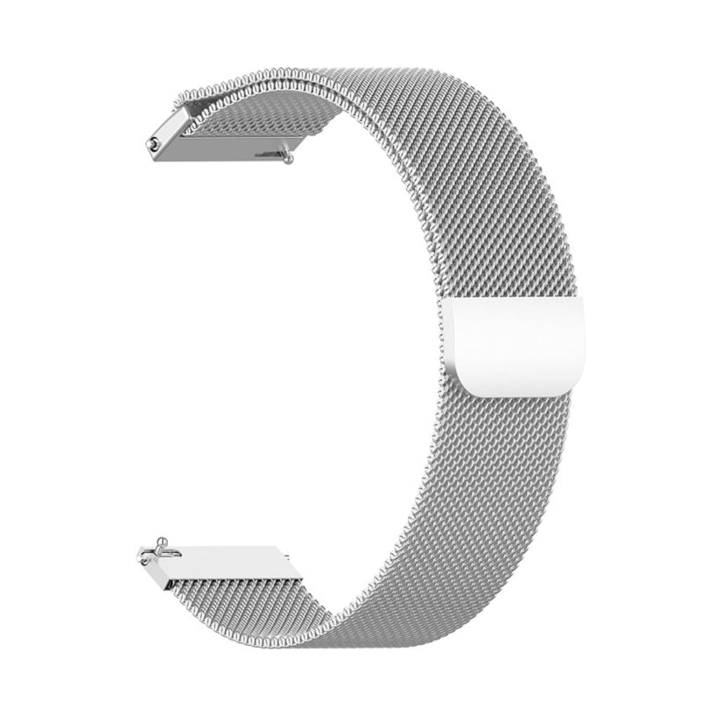 Techsuit W009 Armband für Samsung Galaxy Watch / Huawei Watch Series, 22mm, Silberfarben
