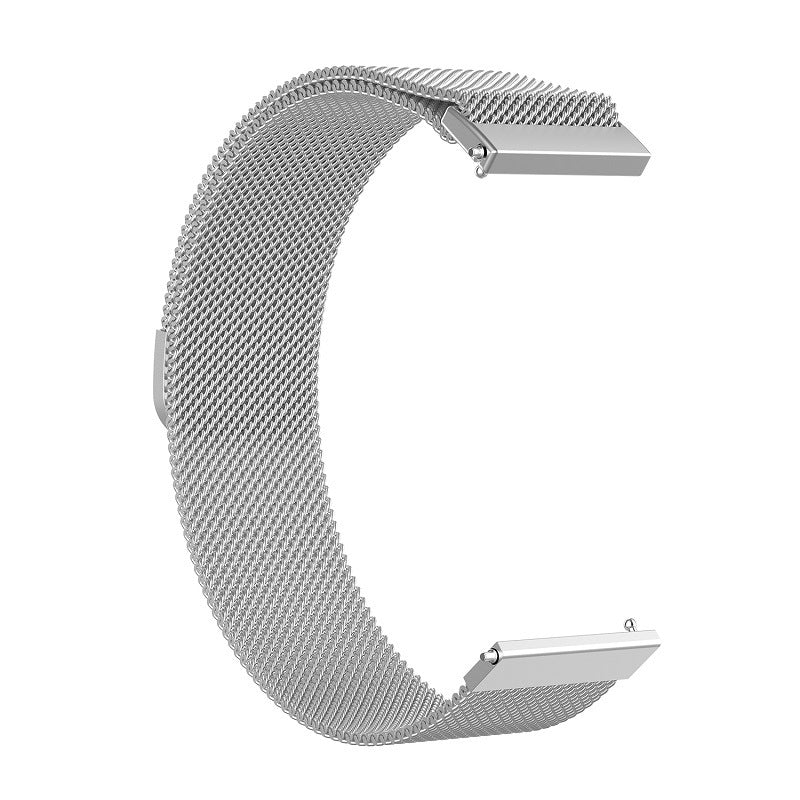 Techsuit W009 Armband für Samsung Galaxy Watch / Huawei Watch Series, 22mm, Silberfarben