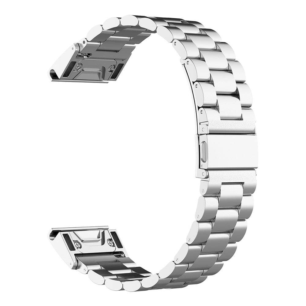 Techsuit W010 Armband für Garmin Watch Fenix / Forerunner Serie, 22mm, Silber