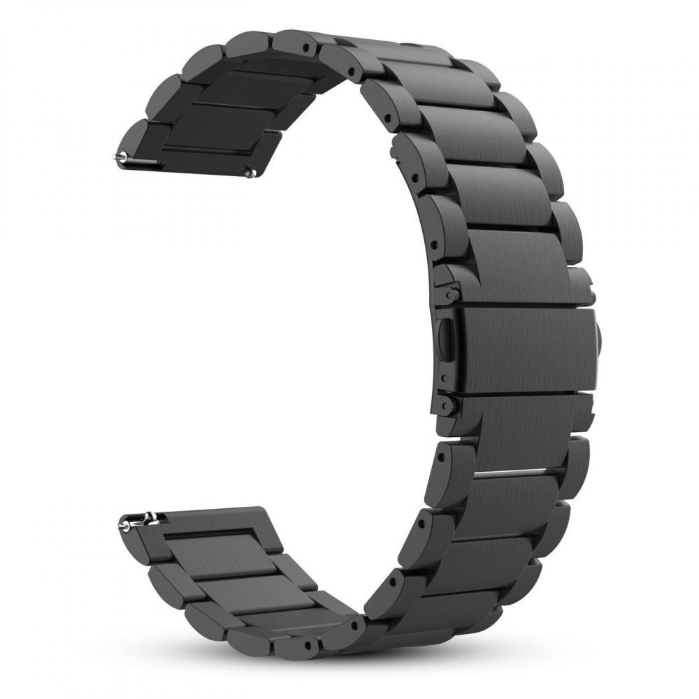 Techsuit W010 Armband für Huawei Watch / Garmin Watch Series, 18mm, Schwarz