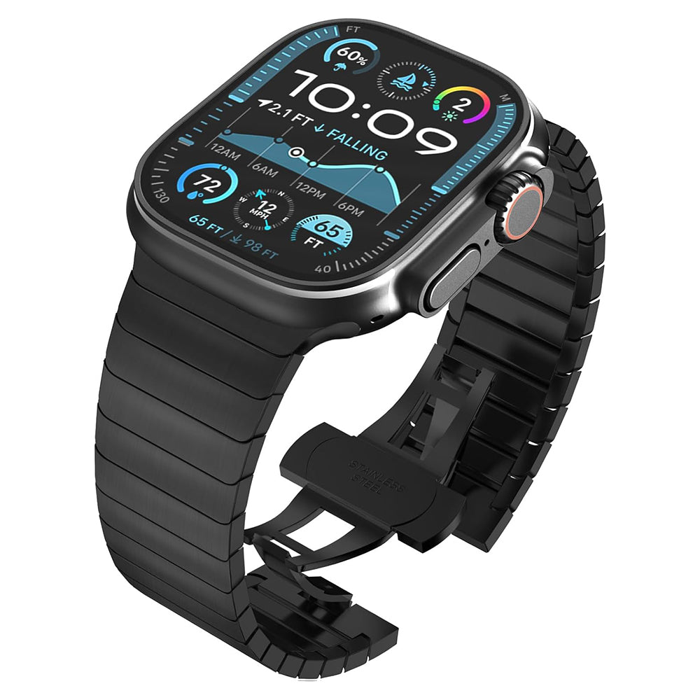 Techsuit W012 Armband für Apple Watch 42mm / 41mm / 40mm / 38mm Serie, Schwarz
