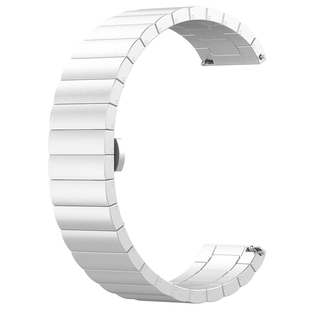 Techsuit W012 Armband für Samsung Galaxy Watch / Huawei Watch Series, 20mm, Silber