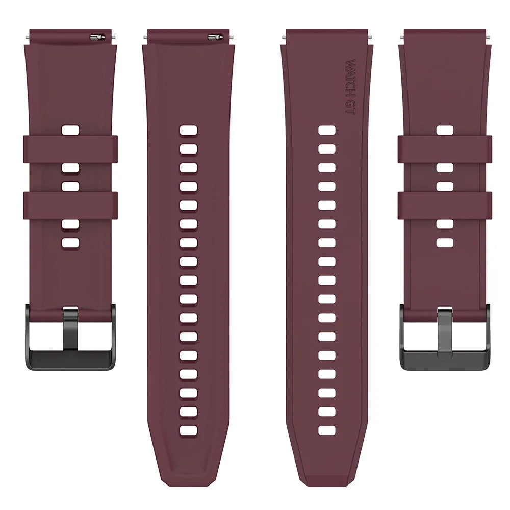 Techsuit W026 Armband für Samsung Galaxy Watch / Huawei Watch Series, 20mm, Kirschrot