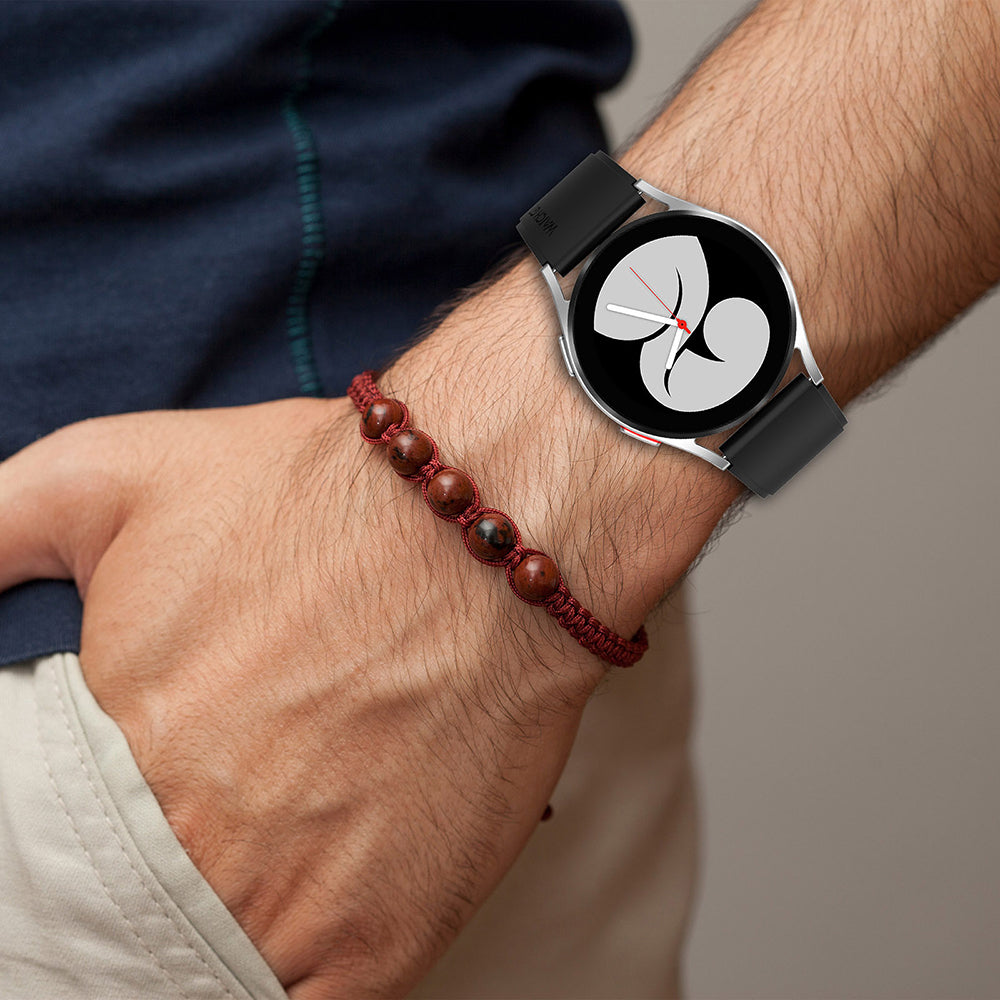 Techsuit W026 Armband für Samsung Galaxy Watch / Huawei Watch Series, 20mm, Kirschrot