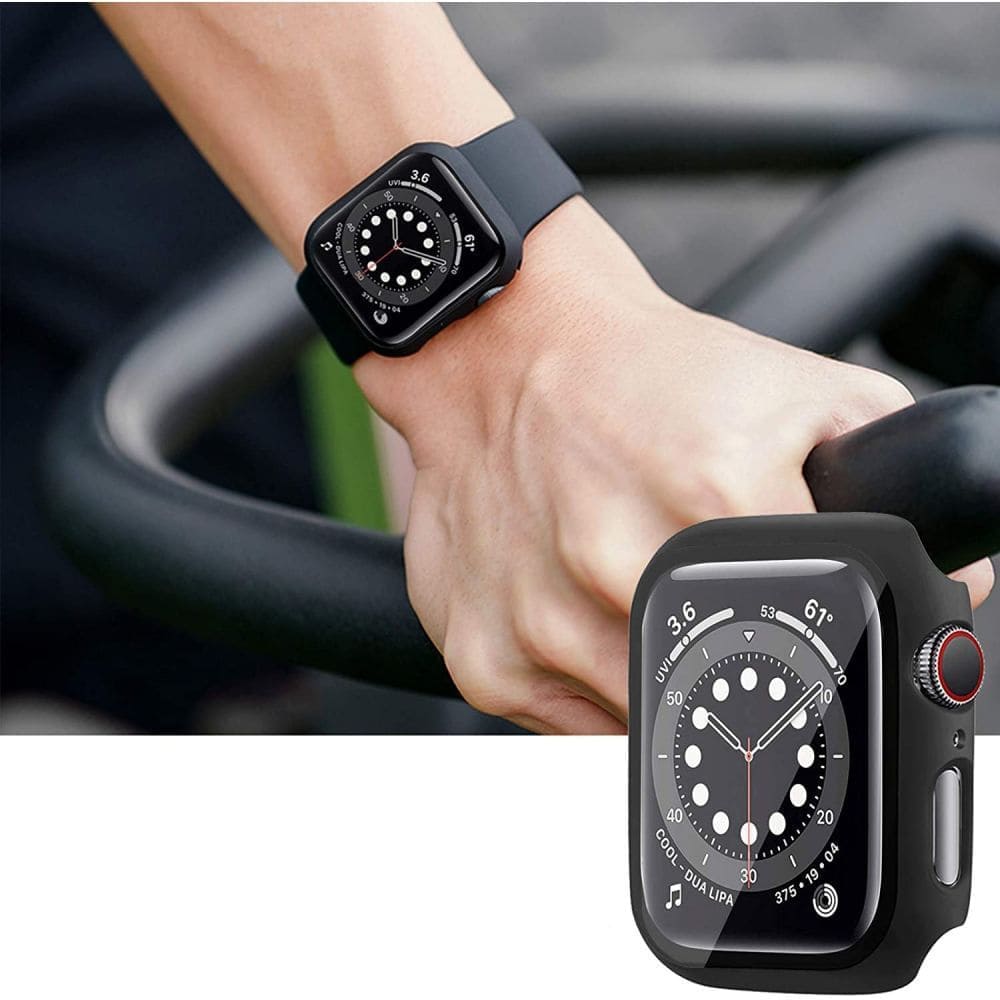 Techsuit W031 Armband für Apple Watch 42mm / 41mm / 40mm / 38mm Serie, Schwarz