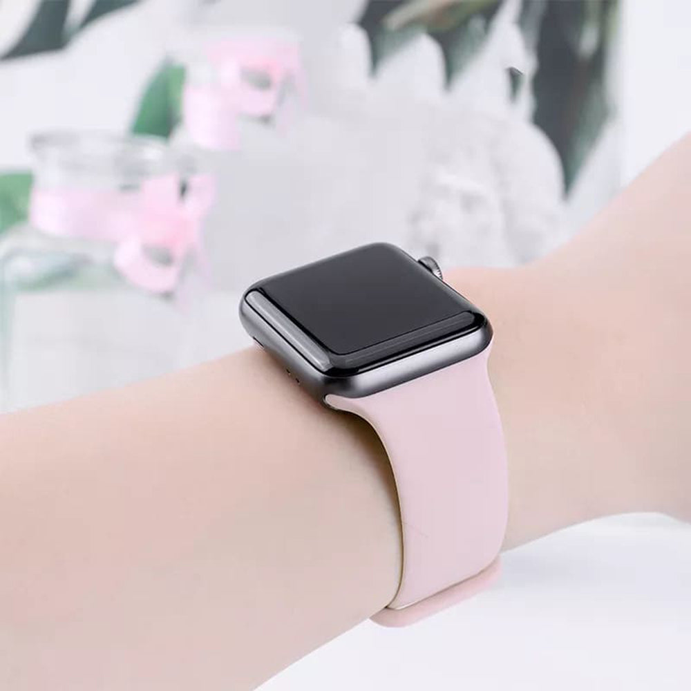 Techsuit W031 Armband für Apple Watch 42mm / 41mm / 40mm / 38mm Serie, Hellrosa