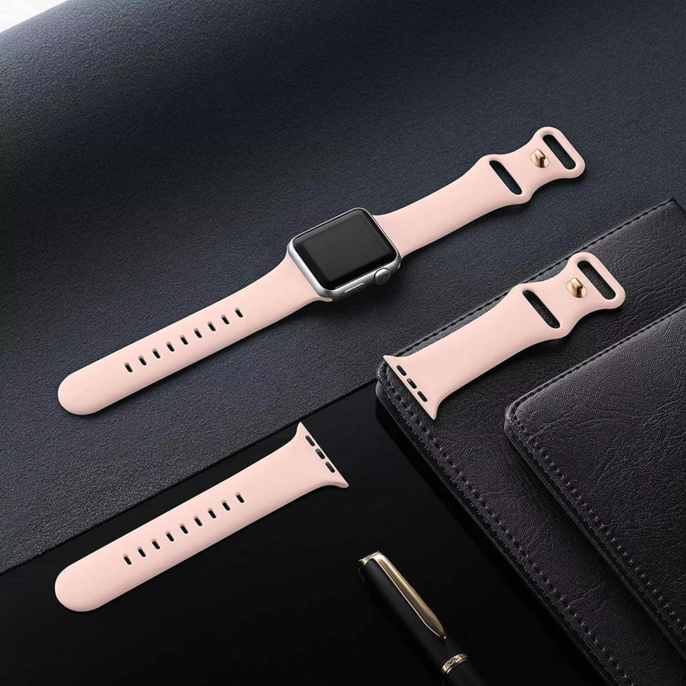 Techsuit W031 Armband für Apple Watch 42mm / 41mm / 40mm / 38mm Serie, Hellrosa