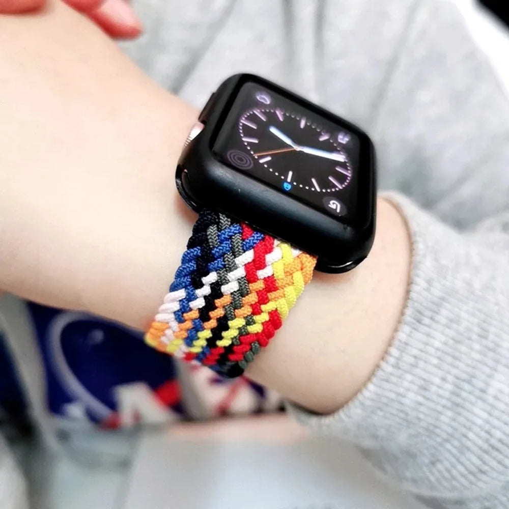Techsuit W032 Armband für Apple Watch 49mm / 46mm / 45mm / 44mm / 42mm Serie, Rosa Multicolor