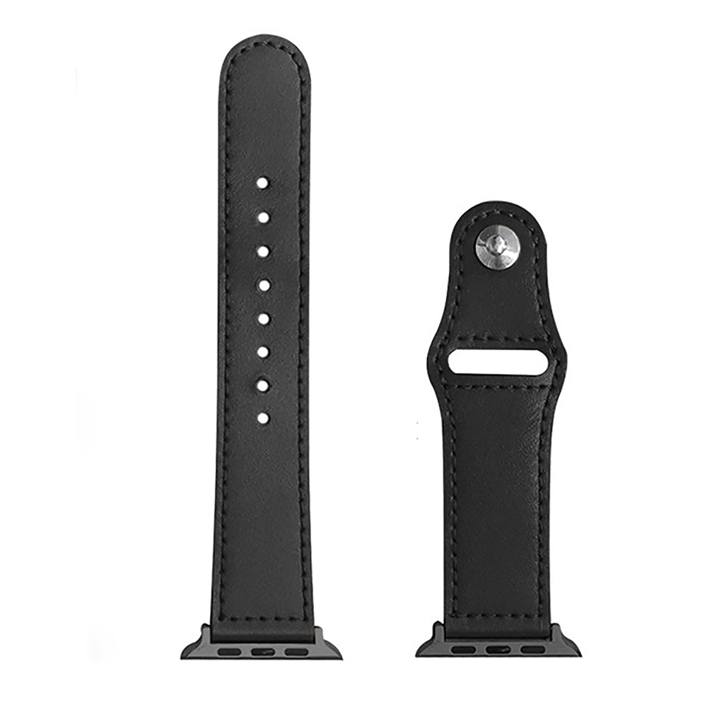 Techsuit W033 Armband für Apple Watch 42mm / 41mm / 40mm / 38mm Serie, Schwarz