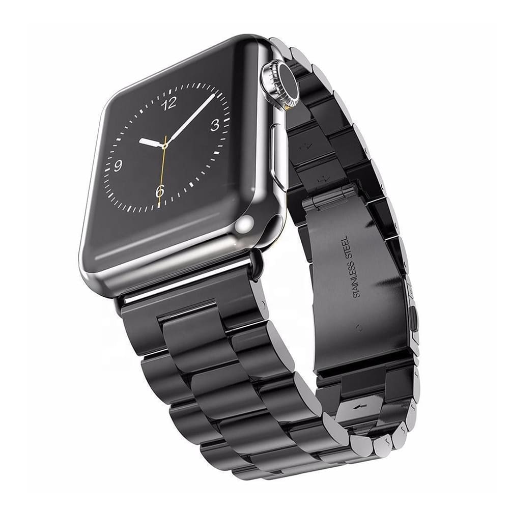 Techsuit W036 Armband für Apple Watch 49mm / 46mm / 45mm / 44mm / 42mm Serie, Schwarz
