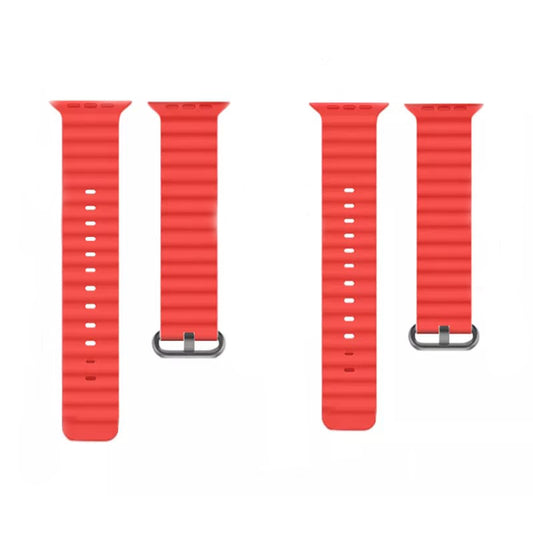 Techsuit W038 Armband für Apple Watch 49mm / 46mm / 45mm / 44mm / 42mm Serien, Rot